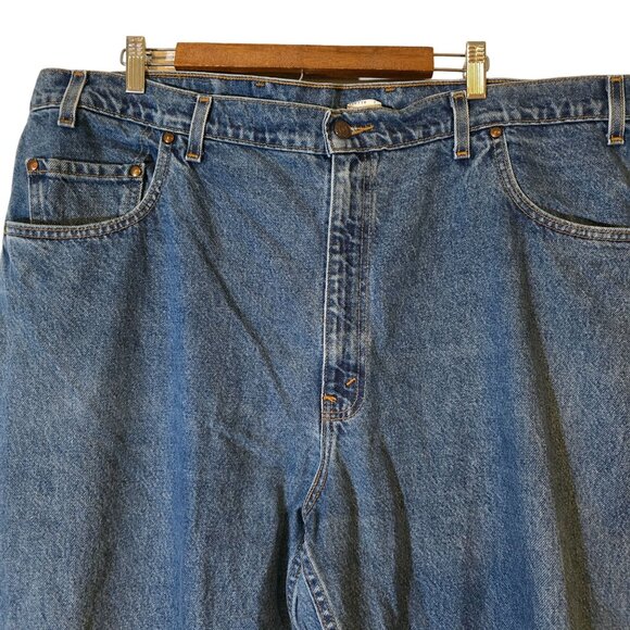 Vintage Levis 545 Denim Blue Jeans 44X32 Straight Leg Loose Fit - Picture 2 of 6